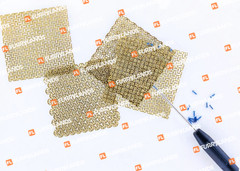 0.6mm Titanium Mesh Plates 100x100mm 4 Pcs with Cross Screws 65 Pcs