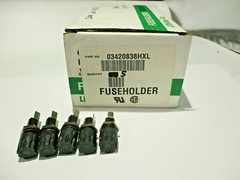 NEW LOT OF 5 LITTELFUSE 03420838HXL FUSEHOLDER FOR FUSE 20A/AMP 3AG 250V