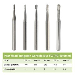 Wave Dental Carbide Burs FG 330 557 4 6 8 for High Speed Handpiece Friction Grip
