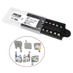 5PKS PROB Dental Orthodontic Metal Brackets Monoblock MIM MBT/ROTH 022/018 345H