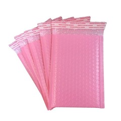 25 Pack Small Poly Bubble Lined Mailers Padded 5×7 Inches Pink Shipping Envel…