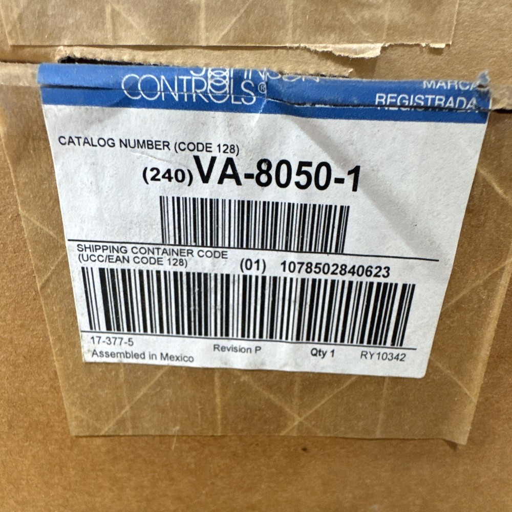 Johnson Controls VA-8050-1 HVAC Control Model VA-8050-1 240A