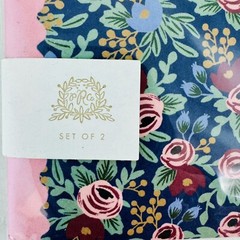 Rifle Paper Co. Pocket Notebook Unruled Set of 2 – Rosa Flower Pink 32 Pages