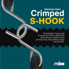 Miloo Rubber Bungee Cords with Hooks – Assorted Lengths EPDM Straps with C