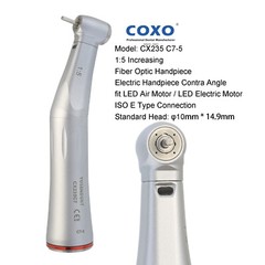 COXO Dental Electric Handpiece 1:5 LED Contra Angle Fiber Optic NSK X95L X25L