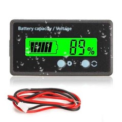 2Pcs LCD Display DC Battery Monitor Meter 12v 24v 36v 48v For Car RV Solar US