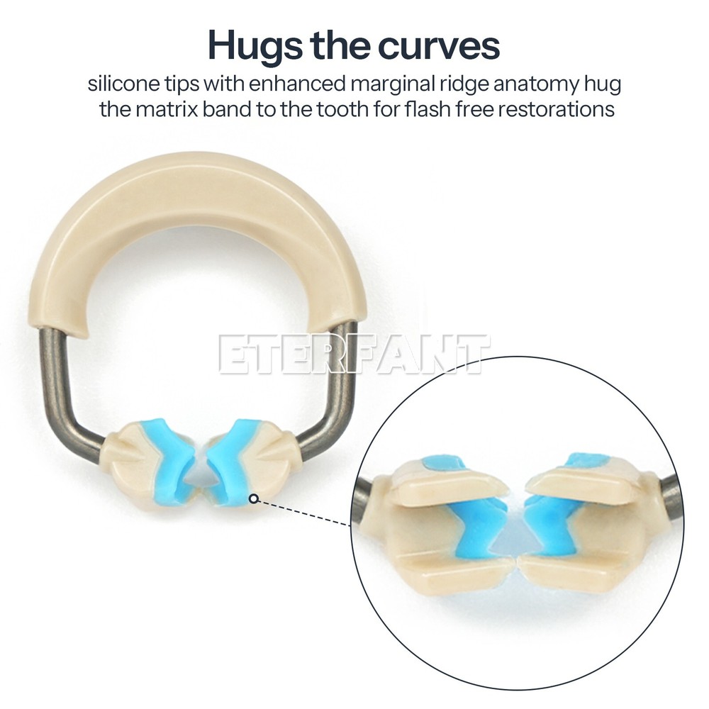 Dental Autoclavable Matrix Bands Rings Matrices Clip Clamp Titanium Fit Garrison