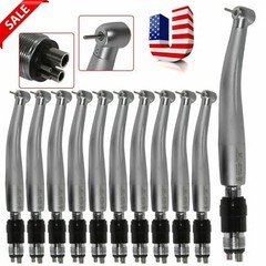 1-10 Dental High Speed Handpiece Turbine + Quick Coupler Connector 4-Hole BN-Y