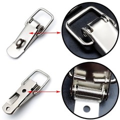 8 Pcs Stainless Steel 90 Degree Spring Toggle Lock with Clasp Buckle Latch