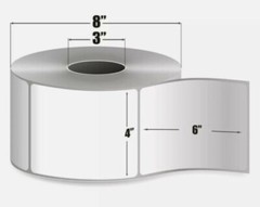 4×1000 per roll 4×6 Direct Thermal Labels With 3″ Core (Part #:700*BTM4060AP*DT)
