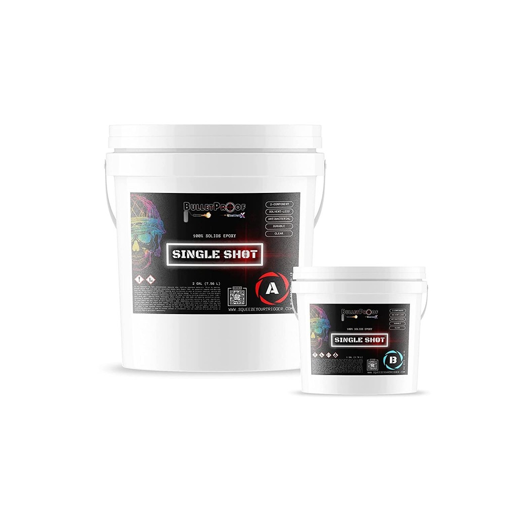 BP :Single Shot: 100% Solids Epoxy Resin Kit CLEAR (3 Gallons) Garage/Floor Kit