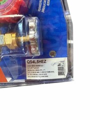 NEW Uniweld 2 Valve Brass Manifold With 2.5″ LPF Gauges QS4L5HEZ R410A R22 R404A
