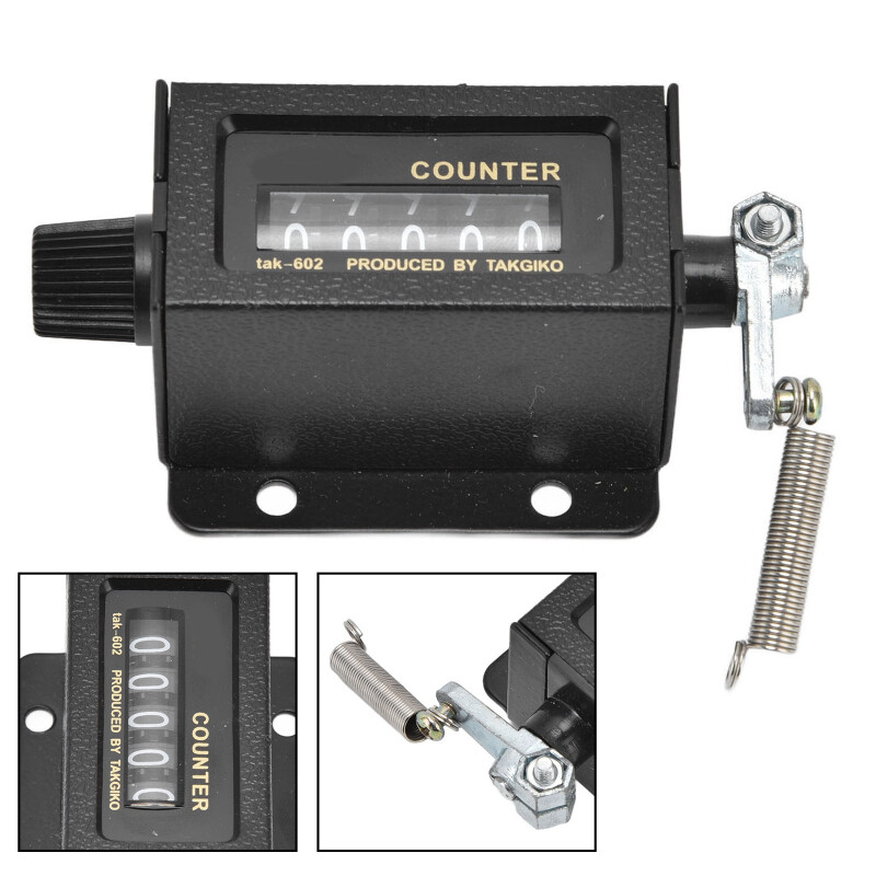 New Bale Counter Glass Mirror Design 5 Digit Counting Mechanical Counter Reset