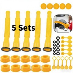 5x Gas Can Spout Nozzle Vent Kit Replacement For Old Style Caps Plastic Gas Can
