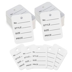 jijAcraft 1000Pcs Price Tags, White Clothing Tag for Retail, Rectangle,