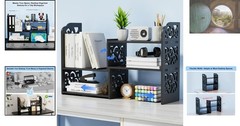 Elegant Black PVC Shelves for Desk – Adjustable & Stylish Organizer for Any Room