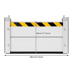 Flood Barrier for Home Aluminum Alloy Garage Door Water Barrier H15.7in W31.5in