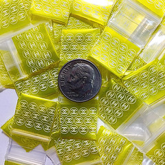 BaggiesSince1987- MINI ZipSeal DESIGNBAGS 1000PCS GREEN STAR SILVER, 👀Details🔽