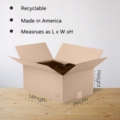 12x10x8 incorrugated cardboard packaging shipping mailing moving carton 6/15 pcs