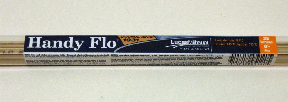 95120 Lucas Milhaupt Handy Flo Silvaloy 6% Silver Solder 28 Rods 1 pound solder