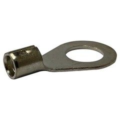 (100) Non-Insulated 6 Gauge 1/2″ Ring Terminal Uninsulated Wire Connector – USA