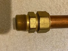3/4 In. MIP x 7/8″ OD Compression Coupling Connector Adapter fits 3/4″ Copper