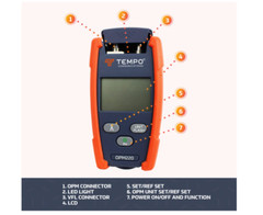 TEMPO OPM220 High Power Fiber Optical Power Meter w/ Visual Fault Locator, OPM