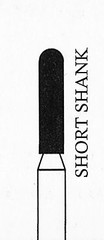 CROSSTECH Dental Diamond Short-Shank ROUNDENDCYLINDER-880/014SC, MB2XC-SC, 5Burs