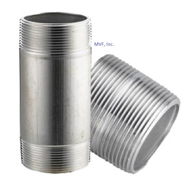3/4″ x 4″ NPT Seamless Pipe Nipple S/40 ALUMINUM 6061-T6 AN1050611