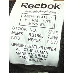 Reebok Men’s Composite Toe Electrical Hazard Work Shoes Black Size 7.5W