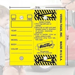 Versa-Tags 250 Key Tags, Self Protecting Poly, 1.25”x3”, Highly Resistant