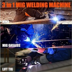 HXZVOGEN 3in1 MIG Welder& TIG Gun, 120A 110V MMA/TIG/Gasless MIG IGBT Inverter