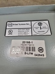 B-Line Systems Inc. Cut Out Box Series AW1 K-2758 #8290