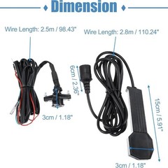 12V Wired Remote Control Kit for ATV UTV Winch with Reliable Cable Length
