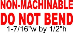 NON MACHINABLE DO NOT BEND – Ideal 4911 Self Inking Rubber Stamp – RED INK