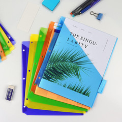 Plastic Binder Dividers with One Front Pocket and Tab Binder Divider for 3 Ring