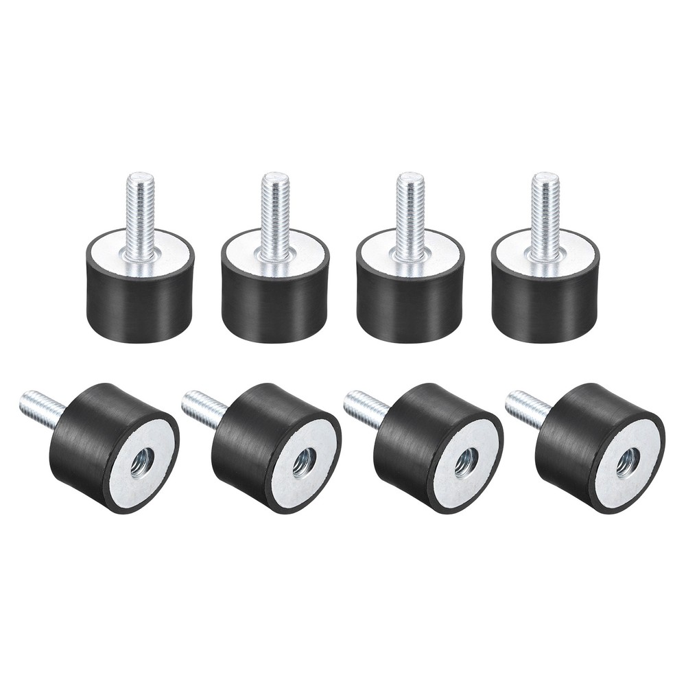 8Pcs M8 Male/Female D30xH20 Rubber Mount Vibration Isolator