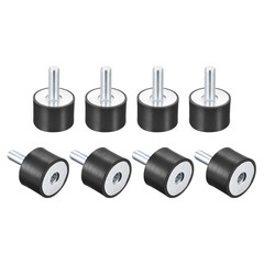 8Pcs M8 Male/Female D30xH20 Rubber Mount Vibration Isolator