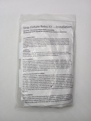 Retrofit Kit 8′ T8 T12 2 Bulb Fluorescent Light Strip Fixture to 4 4′ LED Tubes