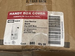Handy Box Cover, Blank, Steel By Hubbell-Raco 880 Pack Of 5