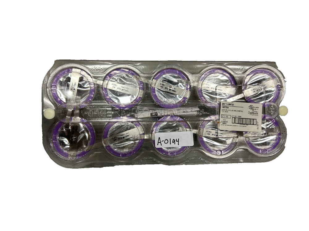 NVENT Erico 250PlusF20 Cadweld Plus Weld Metal F20 #250 – Lot of 10