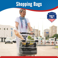 1000 Count Black Plastic Grocery Bags 12″ x 6.5″ x 21″, T-shirt, Trash, Take Out