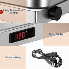  9QT Roll Top Chafing Dish Buffet Set Stainless Steel Chafer Food Warmer 400W