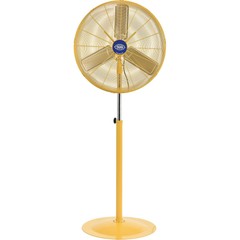 Deluxe Oscillating Pedestal Fan 30″ Diameter Safety Yellow 1/2HP 10000CFM