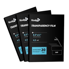 100% Clear Transparency Film for Inkjet Printer 8.5×11 60 Sheets Screen Printing