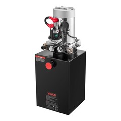 12 Quart Hydraulic Power Unit, Double Acting Dump Trailer Pump, 3200 PSI Max Rel
