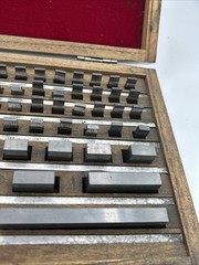 Gage Block 81 Pcs Set Grade 2 Wooden Case 96177 See Pics