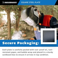 Sandbaggy Square Steel Plate – Hot Rolled Steel – Burr Free, Rust Resistant