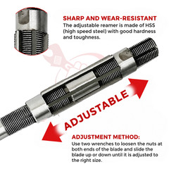 NEW Adjustable Hand Reamer 6mm to 56mm HV – H16 All Sizes Available USA ACTOOLS