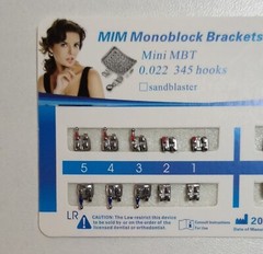 10Sets Dental Orthodontic Brackets MIM Monoblock Mini Roth/MBT 022 345 Hooks